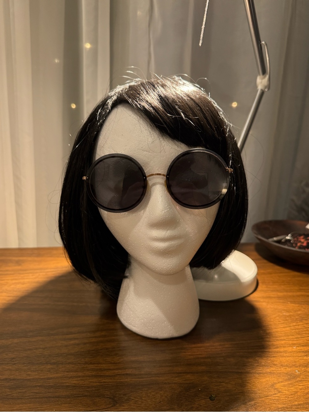 KREWE Louisa Round Sunglasses Black Gold Authentic - Picture 2 of 6